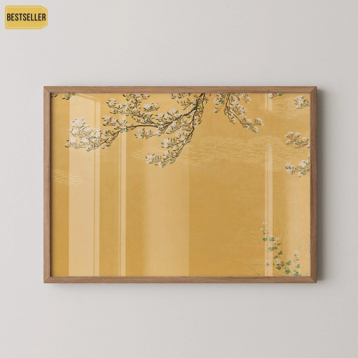 Estampe japonaise en bois « Fleurs de cerisier » : Gravure giclée vintage de l'école Hasegawa