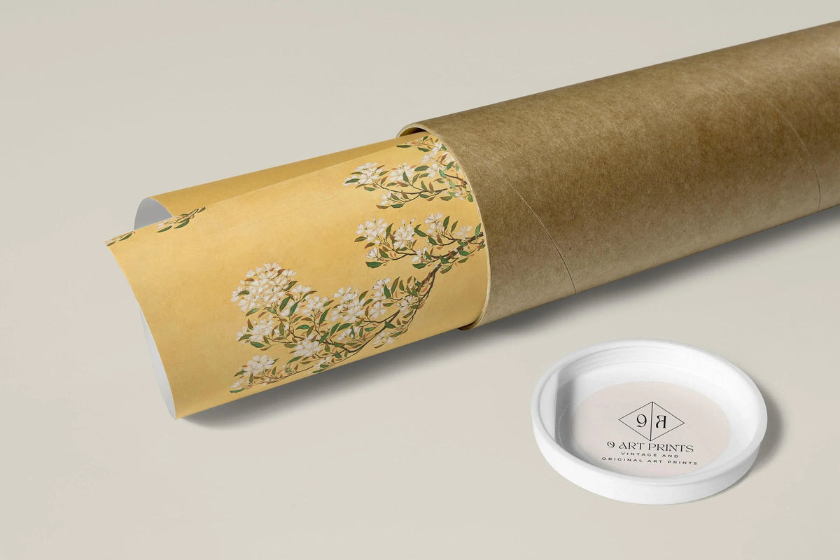 Estampe japonaise en bois « Fleurs de cerisier » : Gravure giclée vintage de l'école Hasegawa