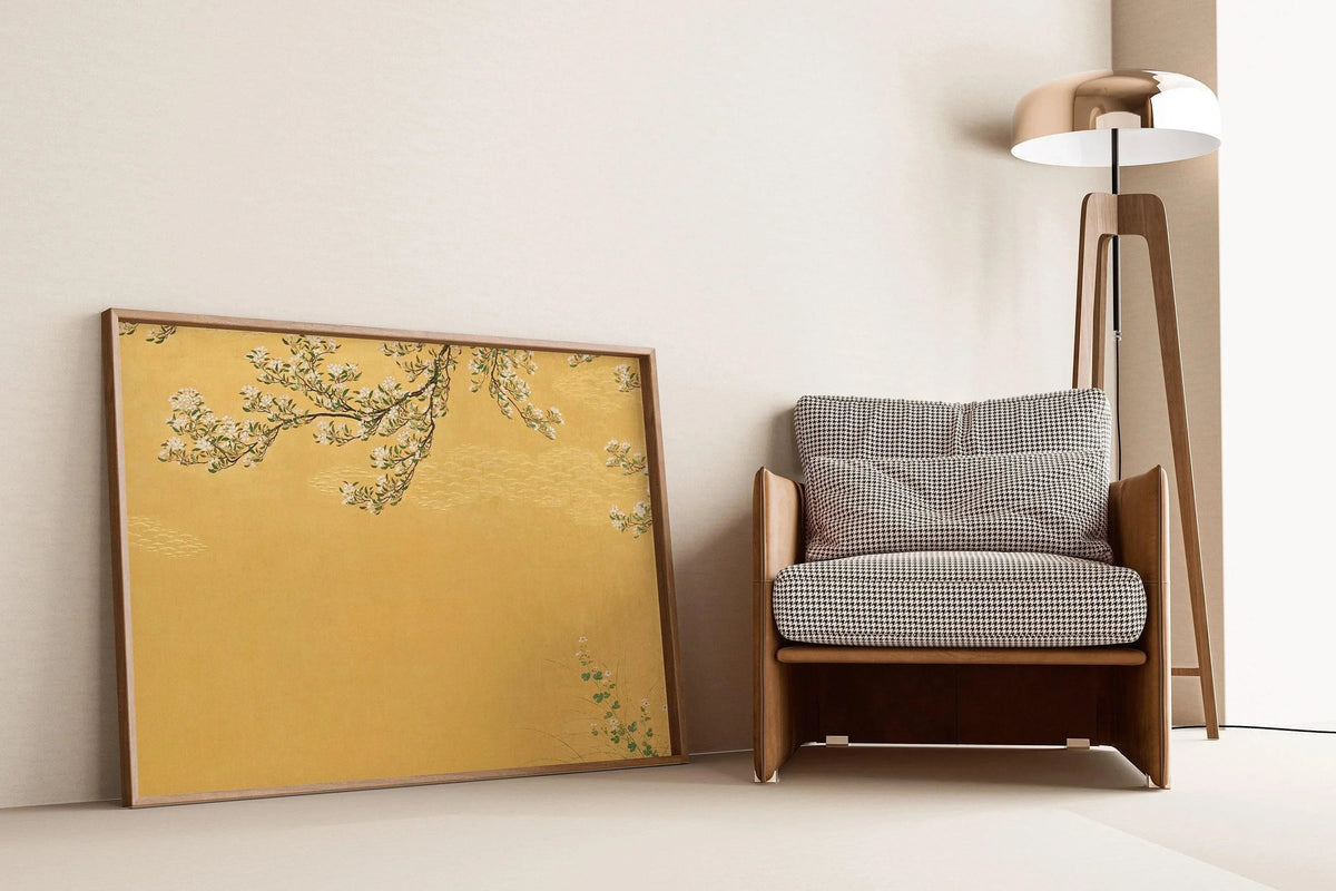 Estampe japonaise en bois « Fleurs de cerisier » : Gravure giclée vintage de l'école Hasegawa