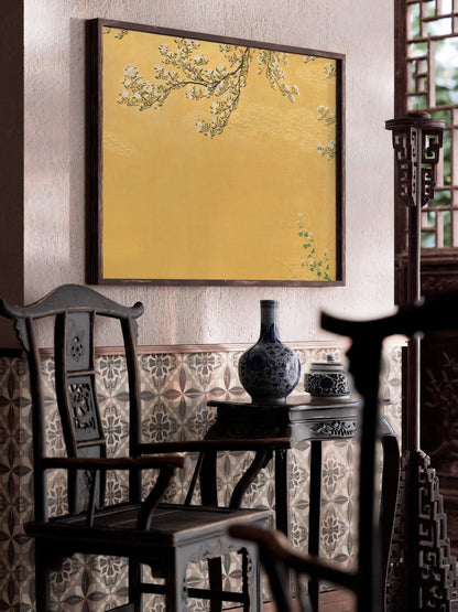 Estampe japonaise en bois « Fleurs de cerisier » : Gravure giclée vintage de l'école Hasegawa