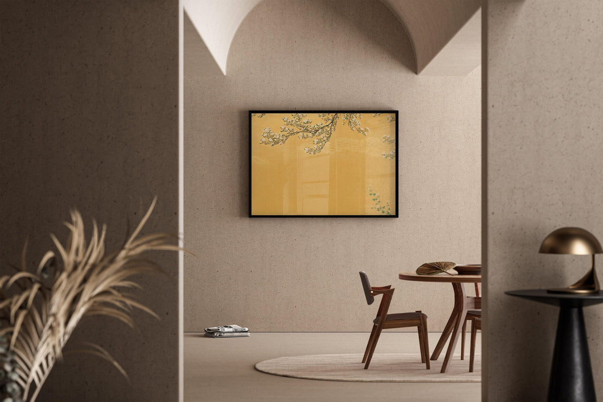 Estampe japonaise en bois « Fleurs de cerisier » : Gravure giclée vintage de l'école Hasegawa