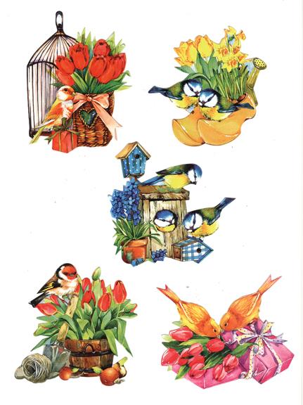 3-D facile - Oiseaux et Fleurs
