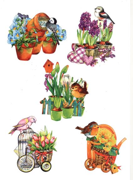 3-D facile - Oiseaux et Fleurs