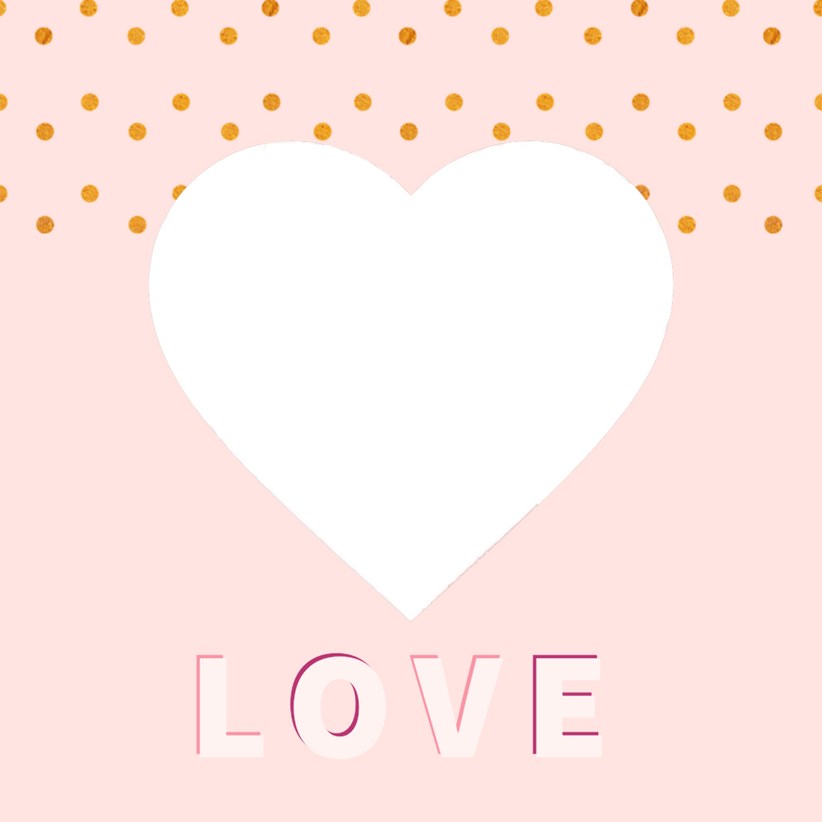 16" x 16" Collage Canvas Photo Love Heart Canvas Print