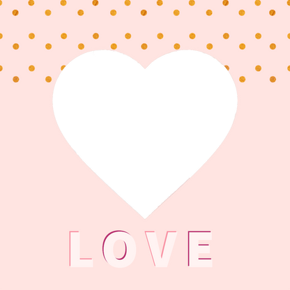 16" x 16" Collage Canvas Photo Love Heart Canvas Print