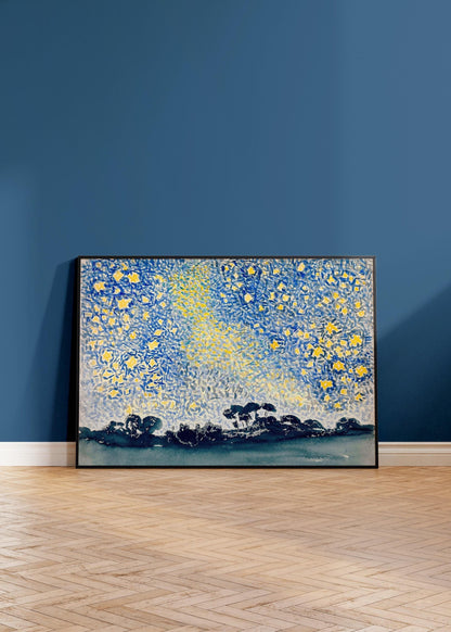 Henri-Edmond Cross - Landscape with Starry Sky | Famous Impressionist Art (available handframed or unframed)