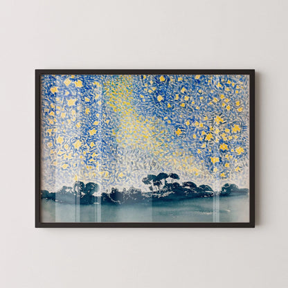 Henri-Edmond Cross - Landscape with Starry Sky | Famous Impressionist Art (available handframed or unframed)