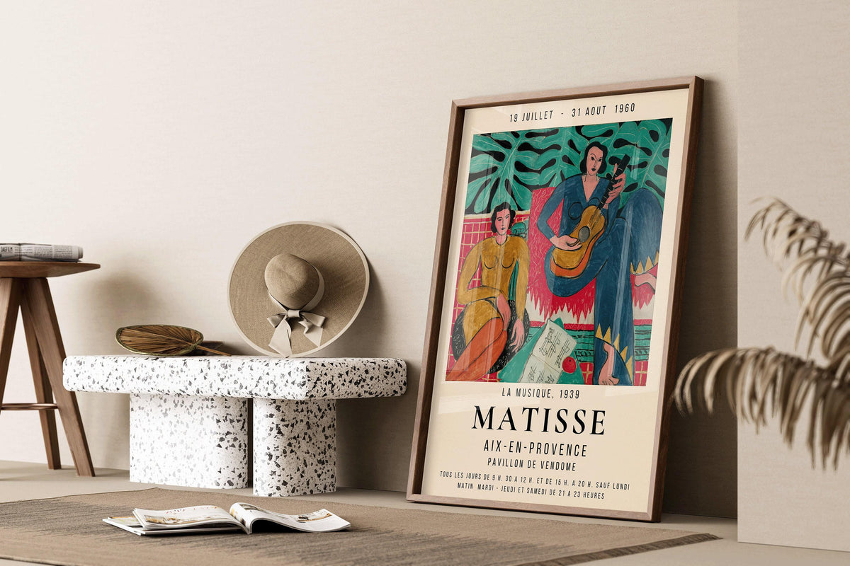 Henri Matisse - La Musique | Famous Painting Exhibition Poster (available handframed or unframed)