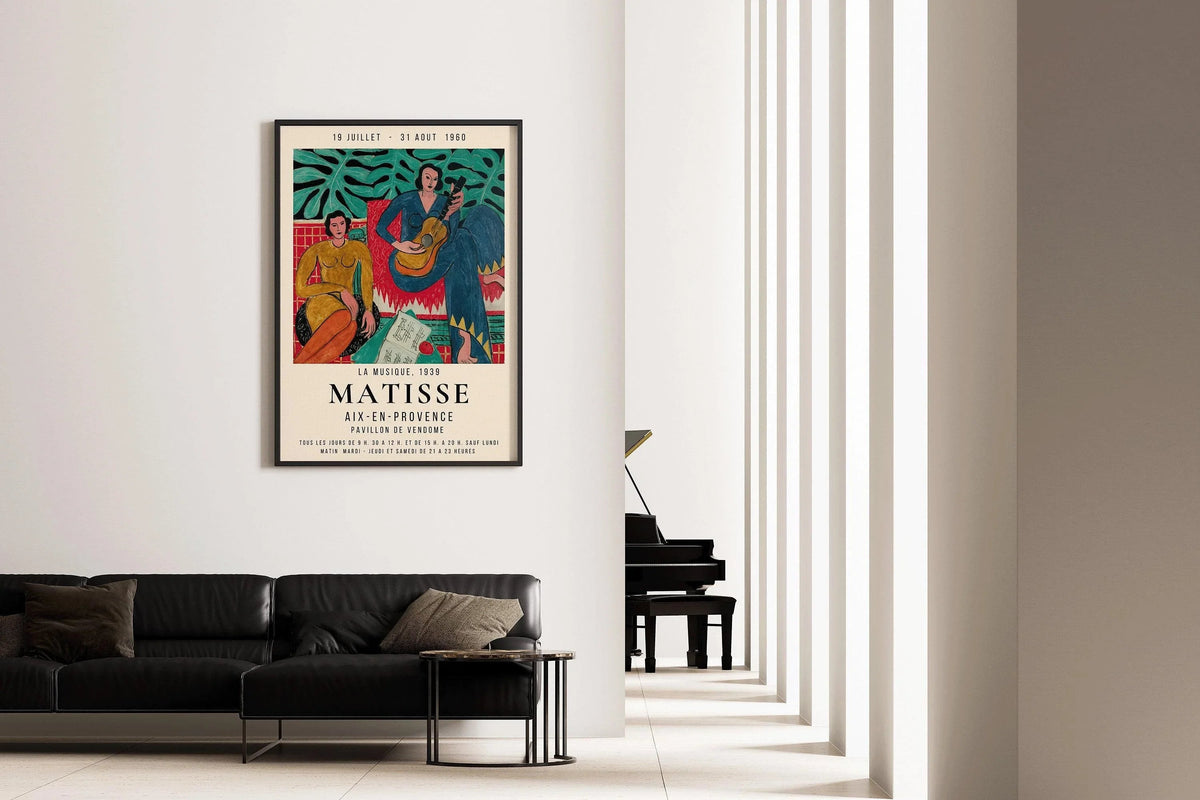 Henri Matisse - La Musique | Famous Painting Exhibition Poster (available handframed or unframed)