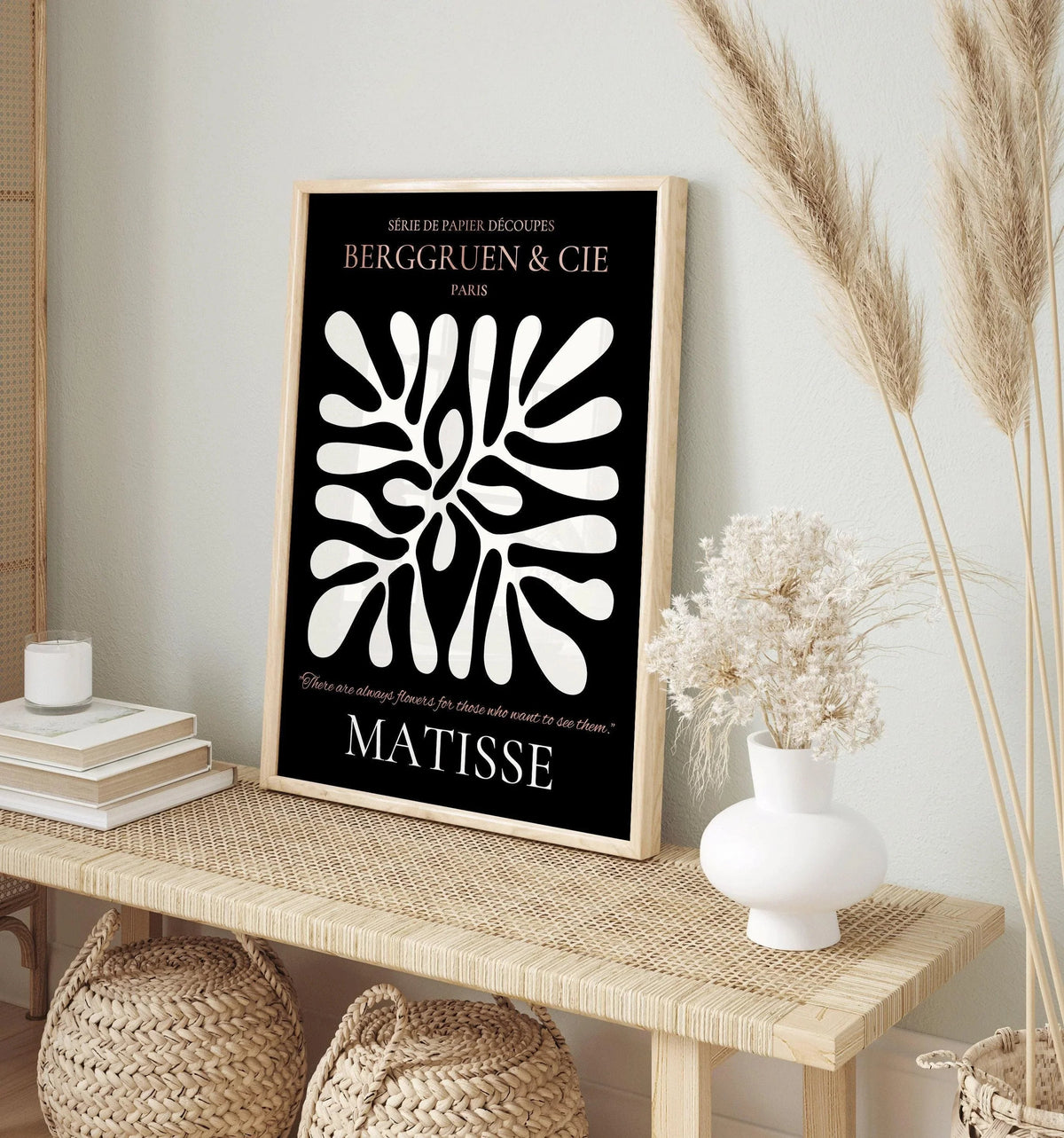 Affiche d'exposition Henri Matisse Feuille : Estampe Noir et Marron, Giclée d'art