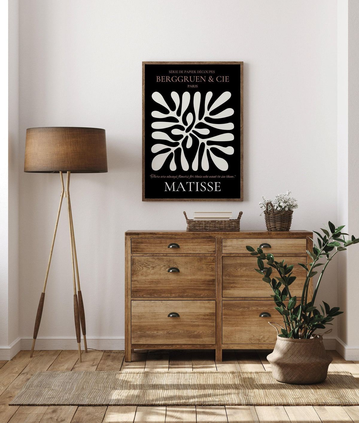 Affiche d'exposition Henri Matisse Feuille : Estampe Noir et Marron, Giclée d'art