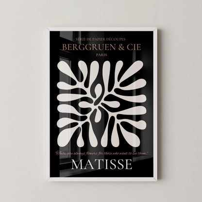 Affiche d'exposition Henri Matisse Feuille : Estampe Noir et Marron, Giclée d'art