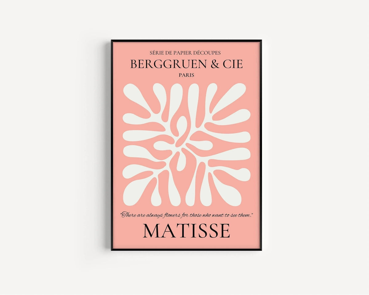 Henri Matisse Leaf Print: Pink Exhibition Poster, Papier Decoupes