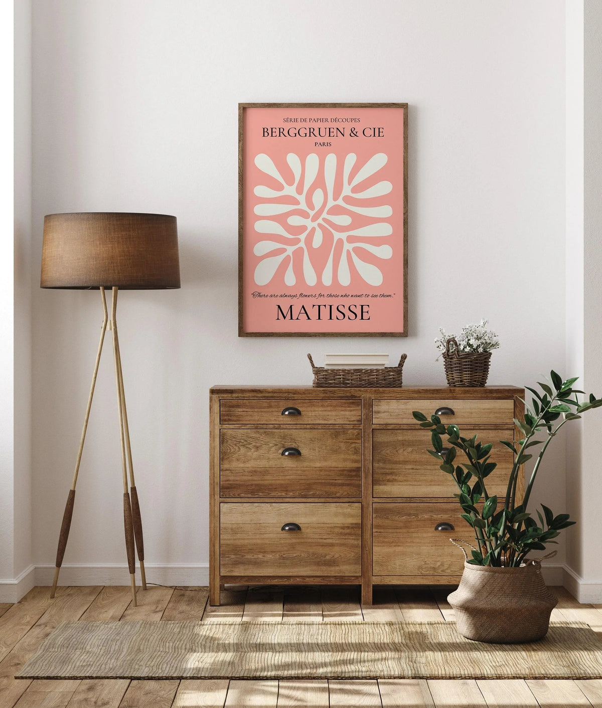Henri Matisse Leaf Print: Pink Exhibition Poster, Papier Decoupes