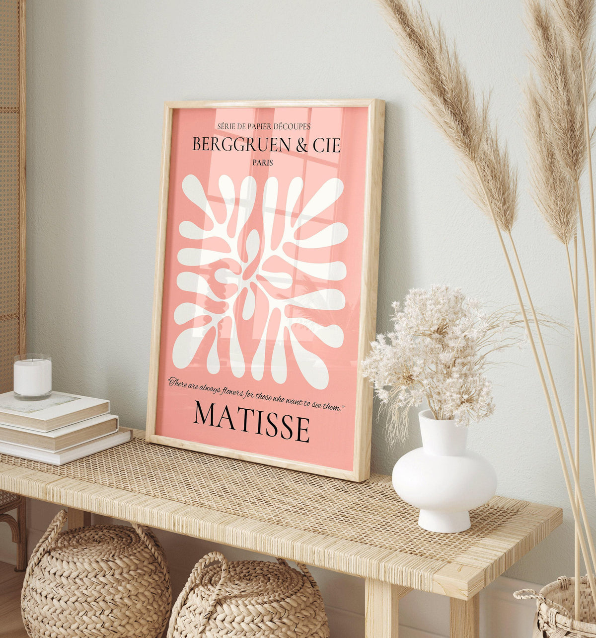 Henri Matisse Leaf Print: Pink Exhibition Poster, Papier Decoupes