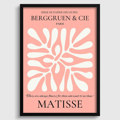 Henri Matisse Leaf Print: Pink Exhibition Poster, Papier Decoupes