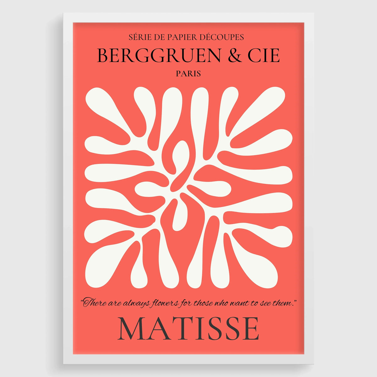 Henri Matisse Leaf Print: Red Exhibition Poster, Papier Decoupes