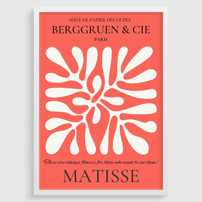 Henri Matisse Leaf Print: Red Exhibition Poster, Papier Decoupes