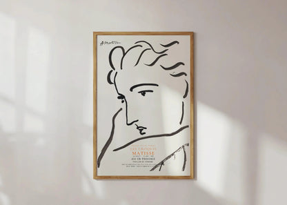 Henri Matisse - Profile of a Woman | Famous Sketch Art (available handframed or unframed)