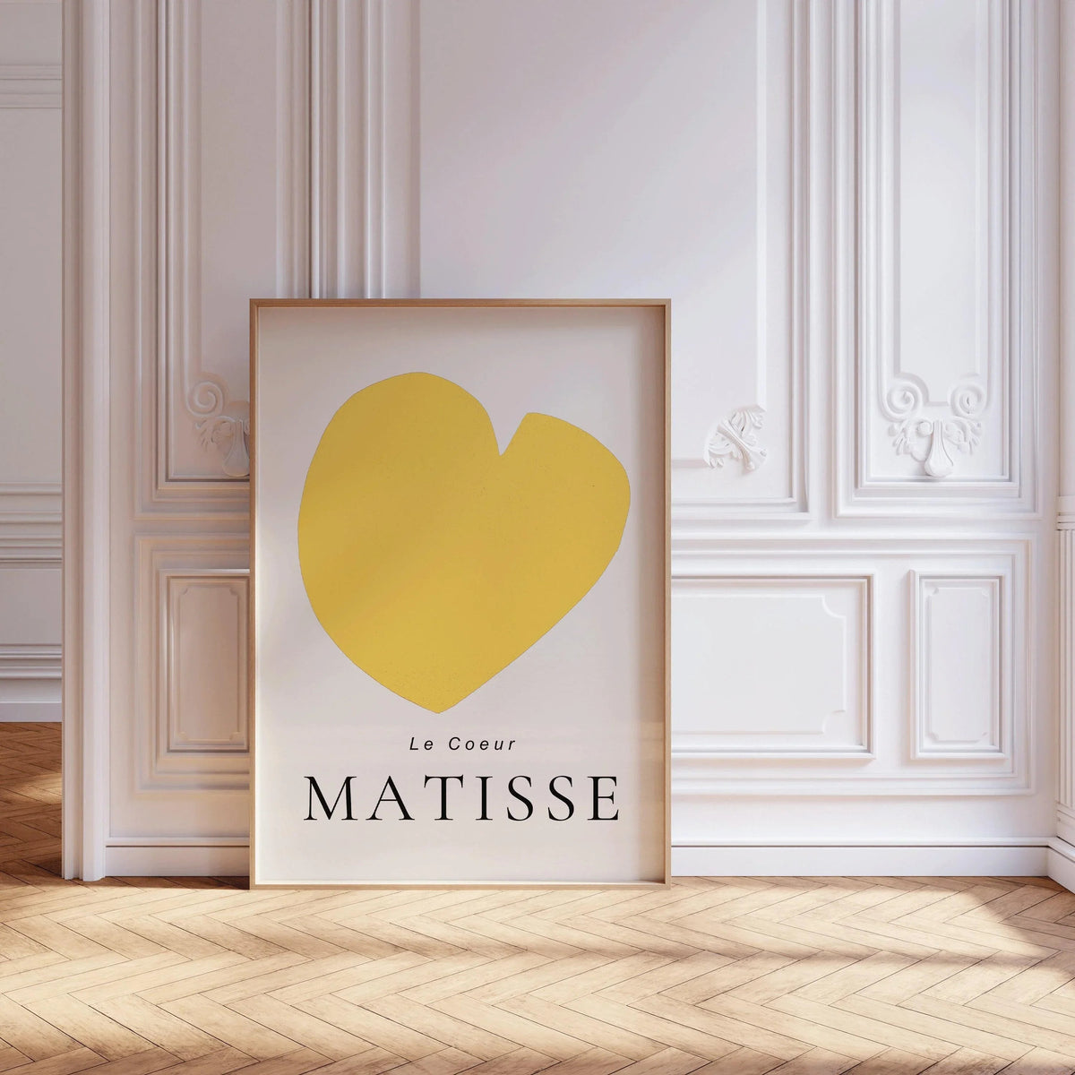 Henri Matisse - The Heart (Le Coeur) | Famous Art in Lemon Yellow (available handframed or unframed)