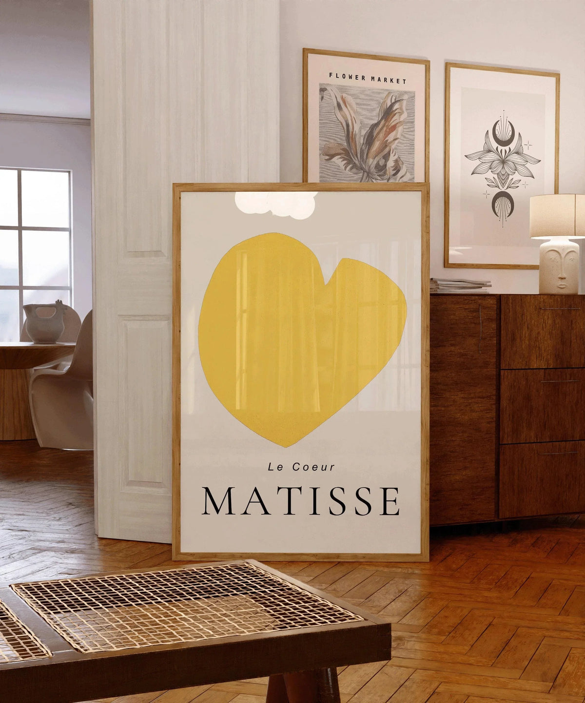 Henri Matisse - The Heart (Le Coeur) | Famous Art in Lemon Yellow (available handframed or unframed)