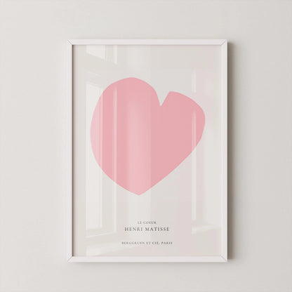 Estampe Giclée « Le Cœur » d'Henri Matisse : Rose, Style Mid-Century Modern