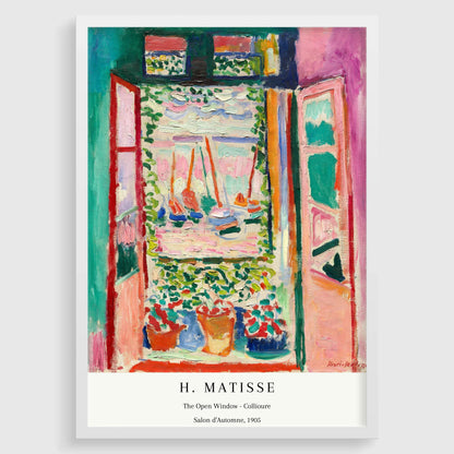 Henri Matisse - Fenêtre ouverte, Collioure | Tableau célèbre (disponible encadré à la main ou sans cadre)