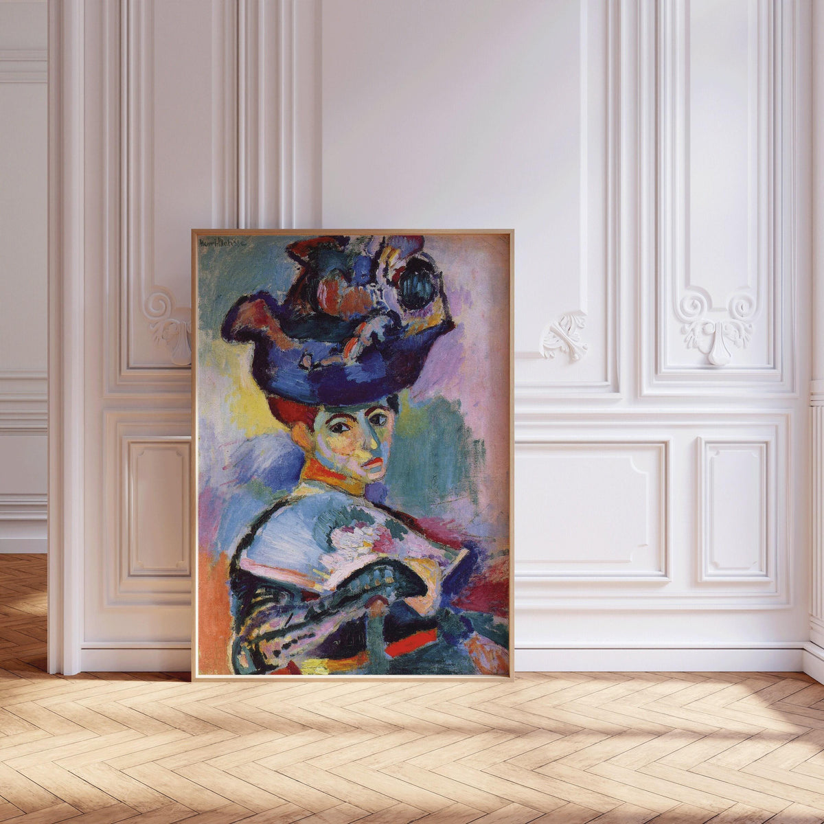 Henri Matisse - Femme au chapeau | Tableau d'art célèbre Madame Matisse (disponible encadré à la main ou non encadré)
