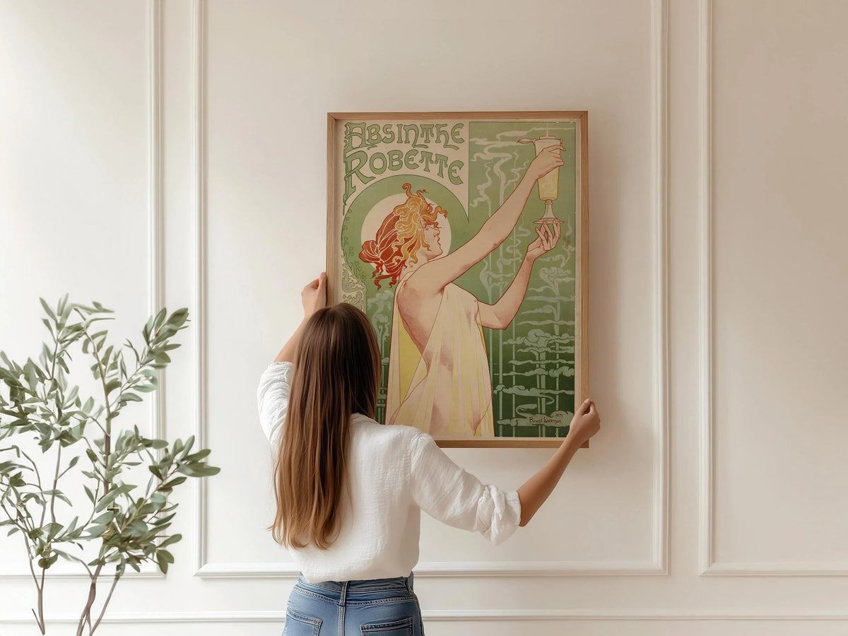 Affiche Absinthe Robette : Imprimé Art Nouveau Vintage, Henri Privat-Livemont