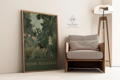 Henri Rousseau - La JUNGLE ÉQUATORIALE | Art célèbre (disponible encadré à la main ou sans cadre)