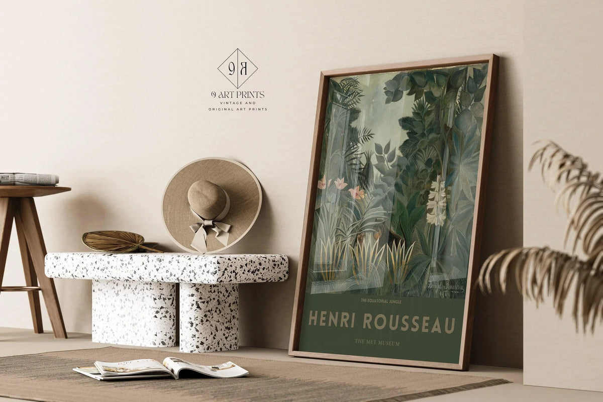 Henri Rousseau - La JUNGLE ÉQUATORIALE | Art célèbre (disponible encadré à la main ou sans cadre)