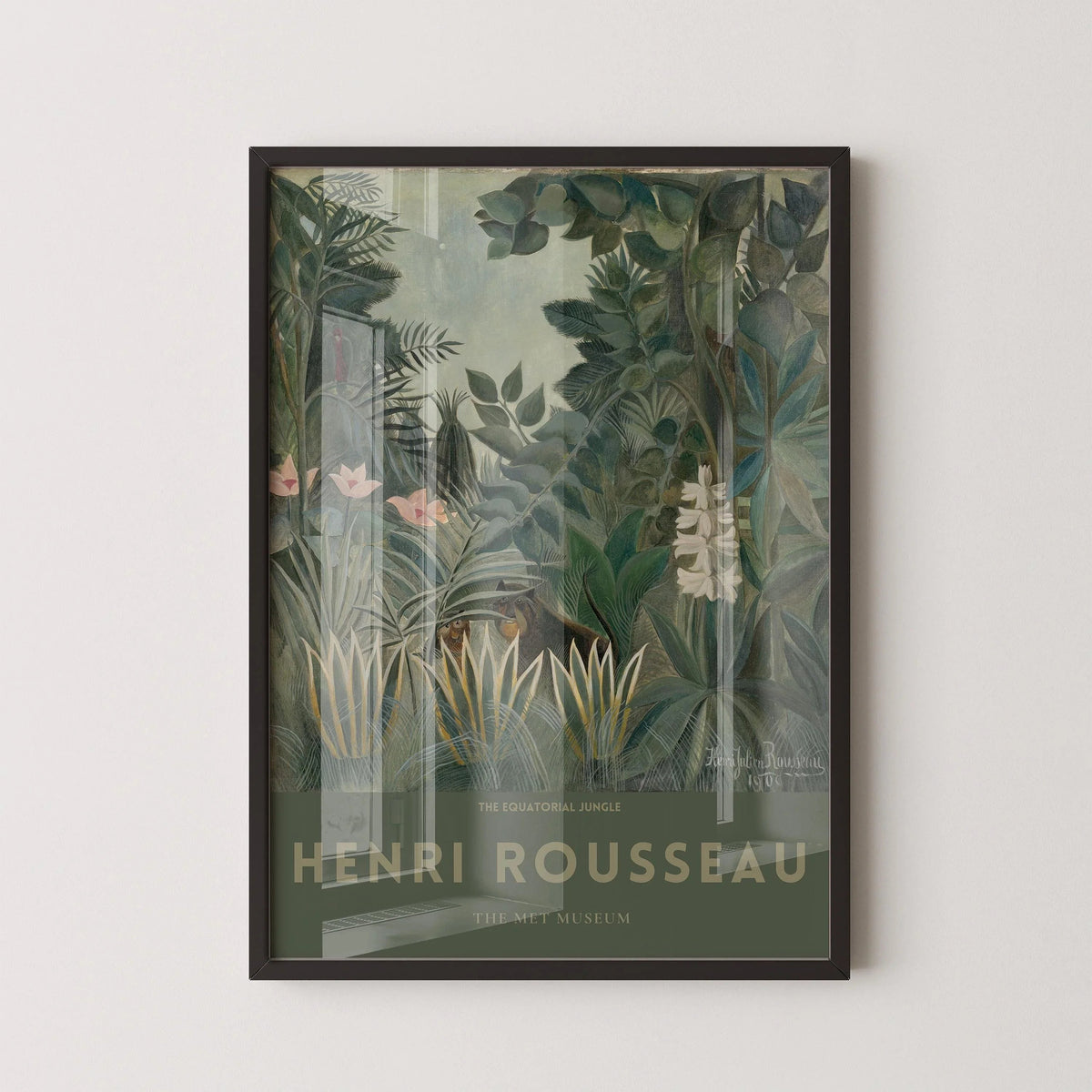 Henri Rousseau - La JUNGLE ÉQUATORIALE | Art célèbre (disponible encadré à la main ou sans cadre)