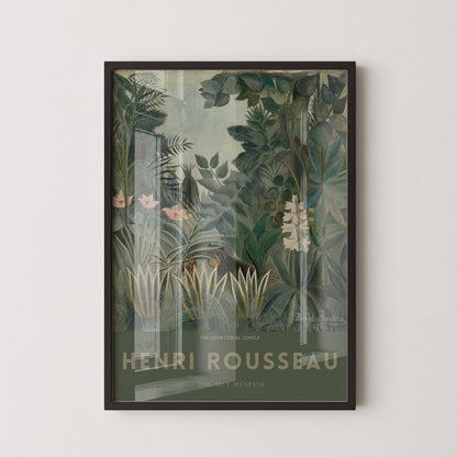 Henri Rousseau - La JUNGLE ÉQUATORIALE | Art célèbre (disponible encadré à la main ou sans cadre)