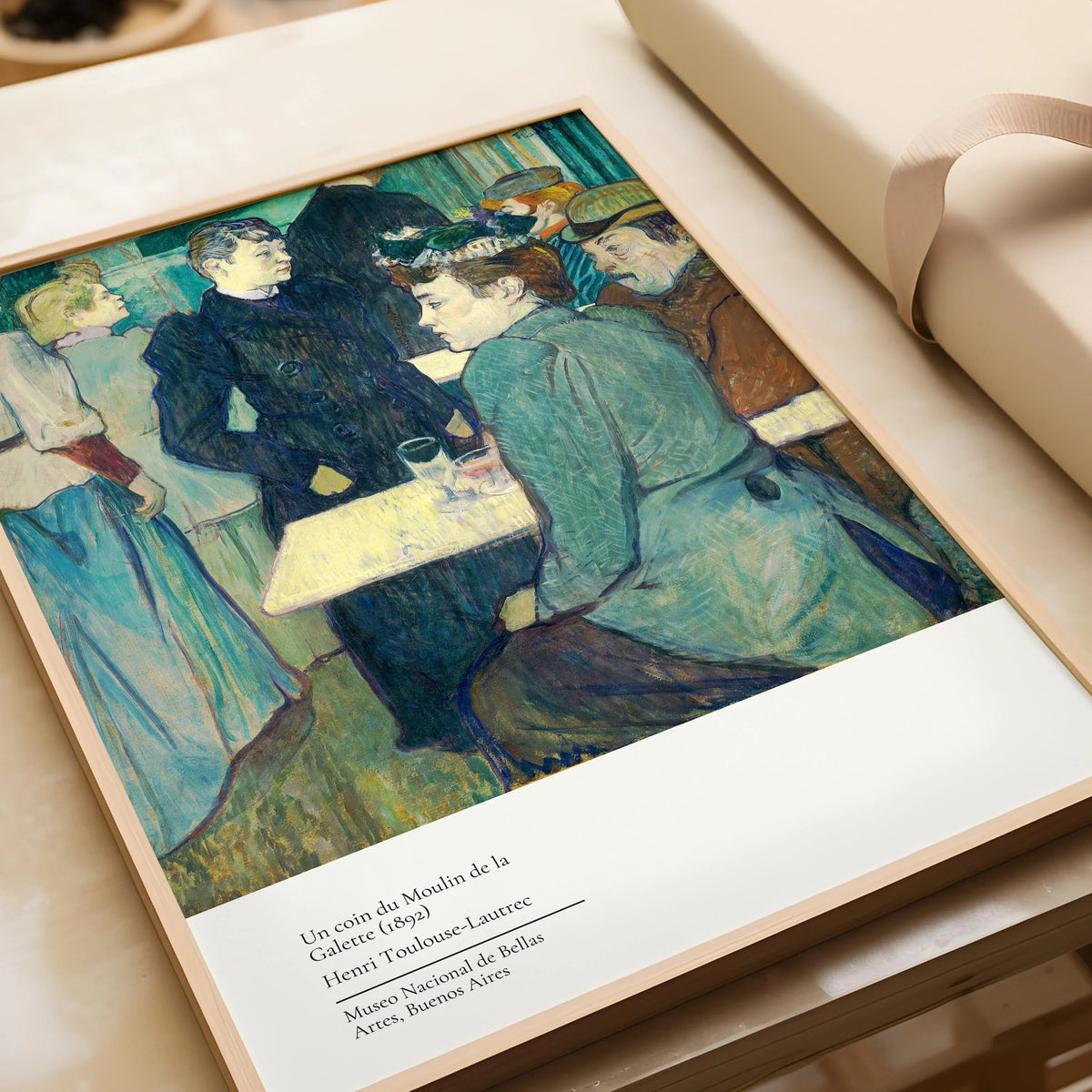 Estampe de Toulouse-Lautrec : Au Coin du Moulin de la Galette, Exposition d'art muséale