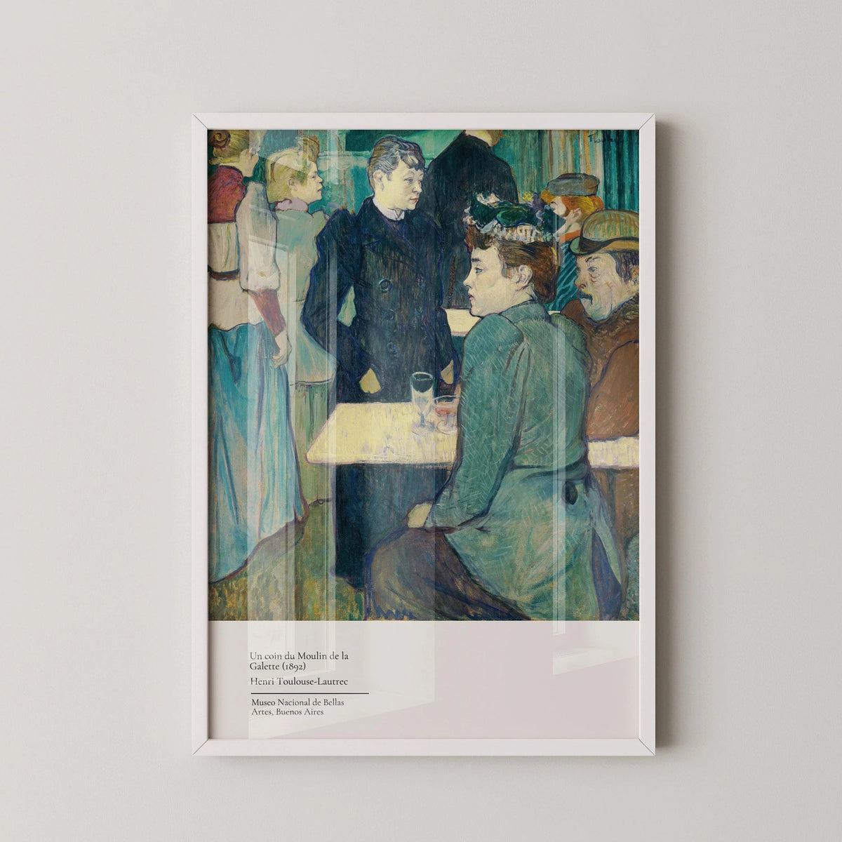 Estampe de Toulouse-Lautrec : Au Coin du Moulin de la Galette, Exposition d'art muséale