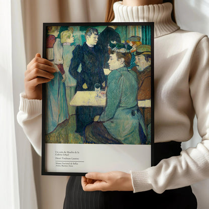 Estampe de Toulouse-Lautrec : Au Coin du Moulin de la Galette, Exposition d'art muséale