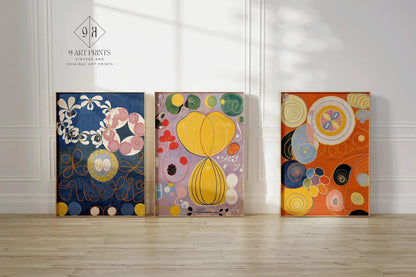 Hilma Af Klint STATEMENT TRIO | Vintage Abstract Art (Available Frame or unframed)
