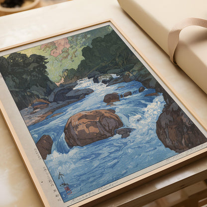 Hiroshi Yoshida Kurobe River Giclee Print: Vintage Japanese Woodblock Art