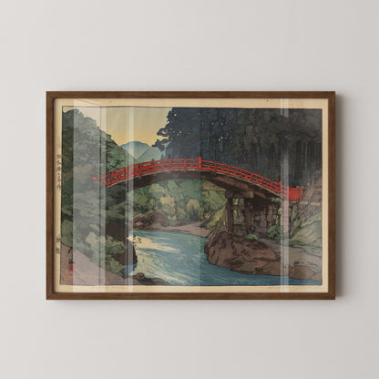 Hiroshi Yoshida Sacred Bridge Print: Vintage Japanese Woodblock Art