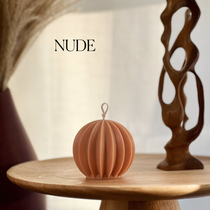 Scalloped Soy Wax Ball Candle | Home Decor