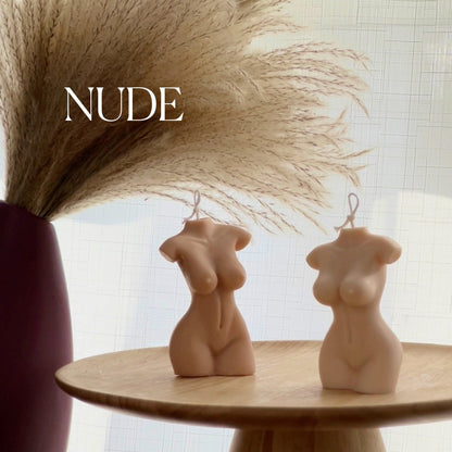 Bougie en Cire de Soja Forme Féminine : Bougie Pilier Corps de Déesse