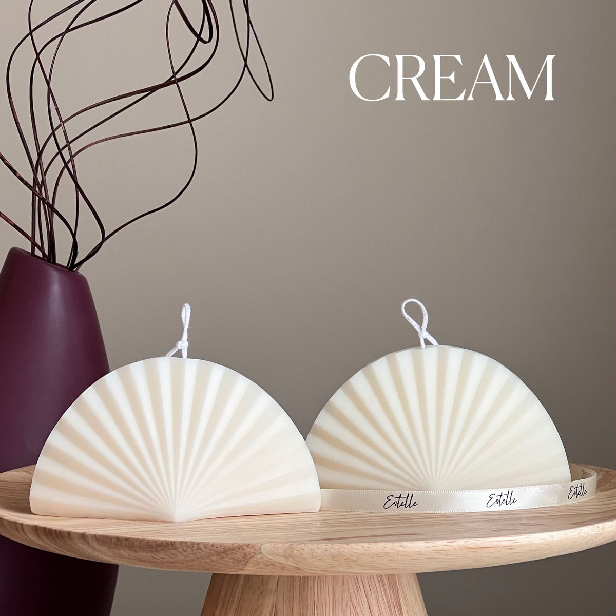 Bougie en cire de soja Coquillage Origami | Décoration intérieure