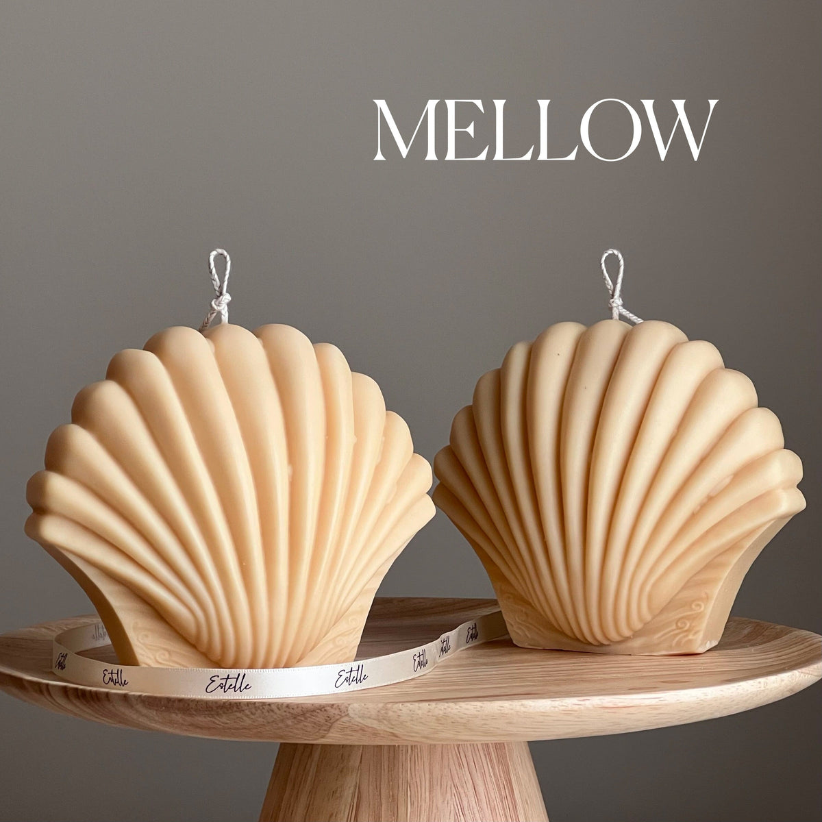 Grande Bougie en Cire de Soja Coquillage | Décoration d'Intérieur Unique