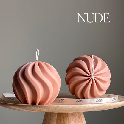 Bougie tourbillon fabriquée à la main | Décoration tendance