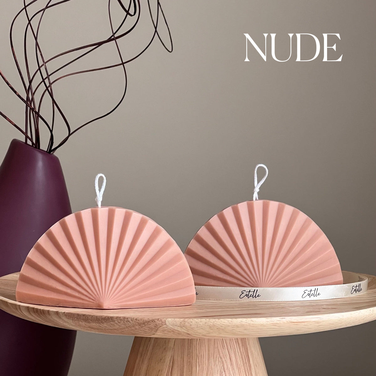 Bougie en cire de soja Coquillage Origami | Décoration intérieure