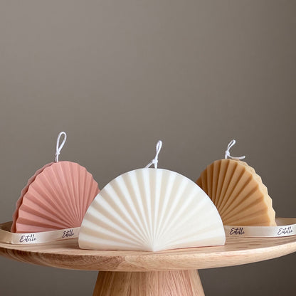 Bougie en cire de soja Coquillage Origami | Décoration intérieure
