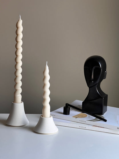 Bougeoir rond en jésonite : Décoration de table minimaliste