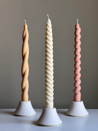 Bougeoir rond en jésonite : Décoration de table minimaliste