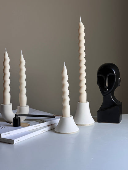 Bougeoir rond en jésonite : Décoration de table minimaliste