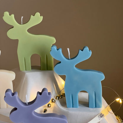 Handmade Reindeer Soy Candle: Christmas Decor Gift